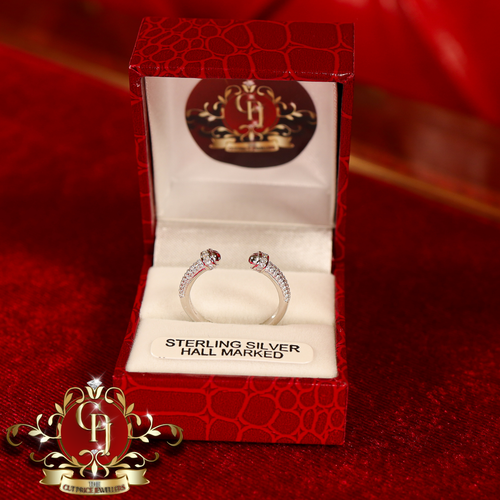 CHRISTMAS DROP Ring (Sterling Silver with Cubic Zirconia)