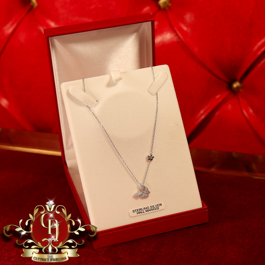 CHRISTMAS DROP NO.6: The "Sloan Butterfly" Chain (Sterling Silver with Cubic Zirconia) | The Cut Price Jewellers