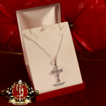 Sterling Silver "Kellie" Cross & Chain with Cubic Zirconia