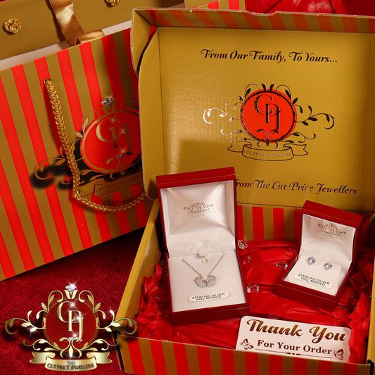 "Tiny Toes" Gift Box (Sterling Silver with Cubic Zirconia) | The Cut Price Jewellers