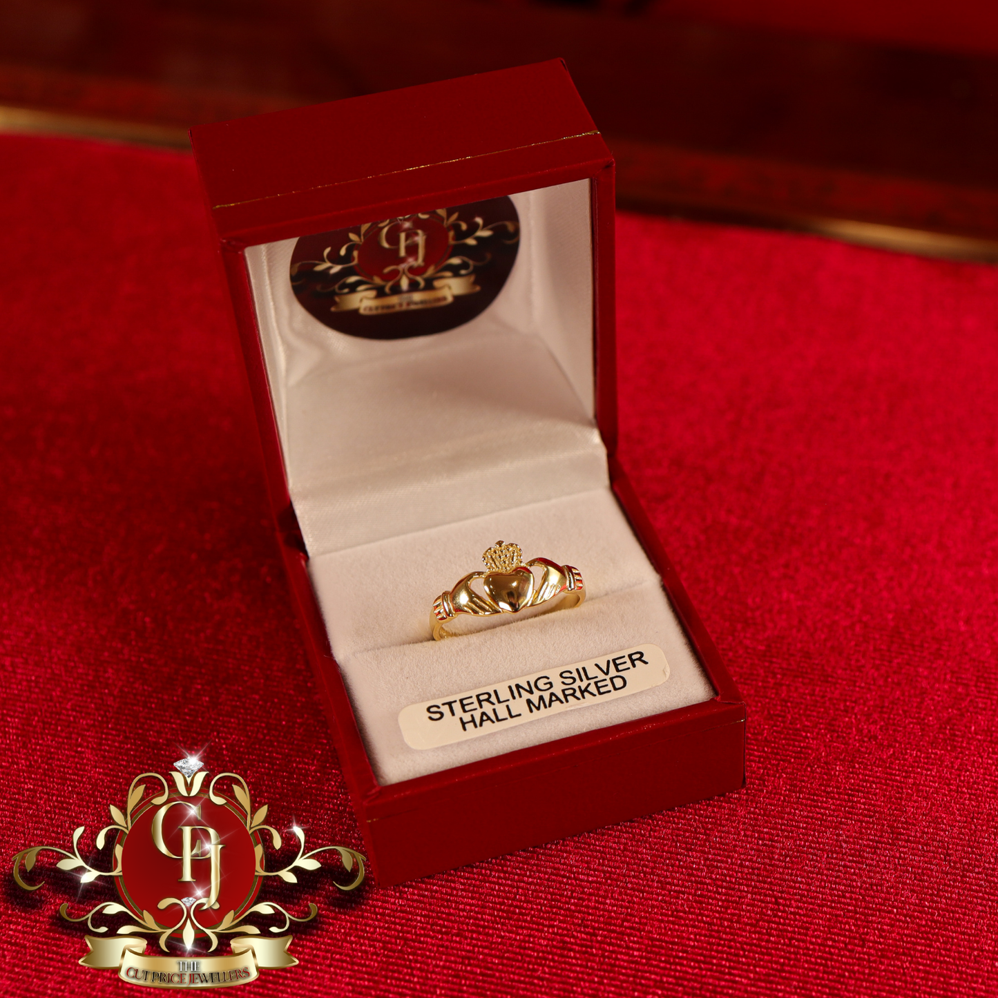 Gold-Plated Claddagh Ring | The Cut Price Jewellers