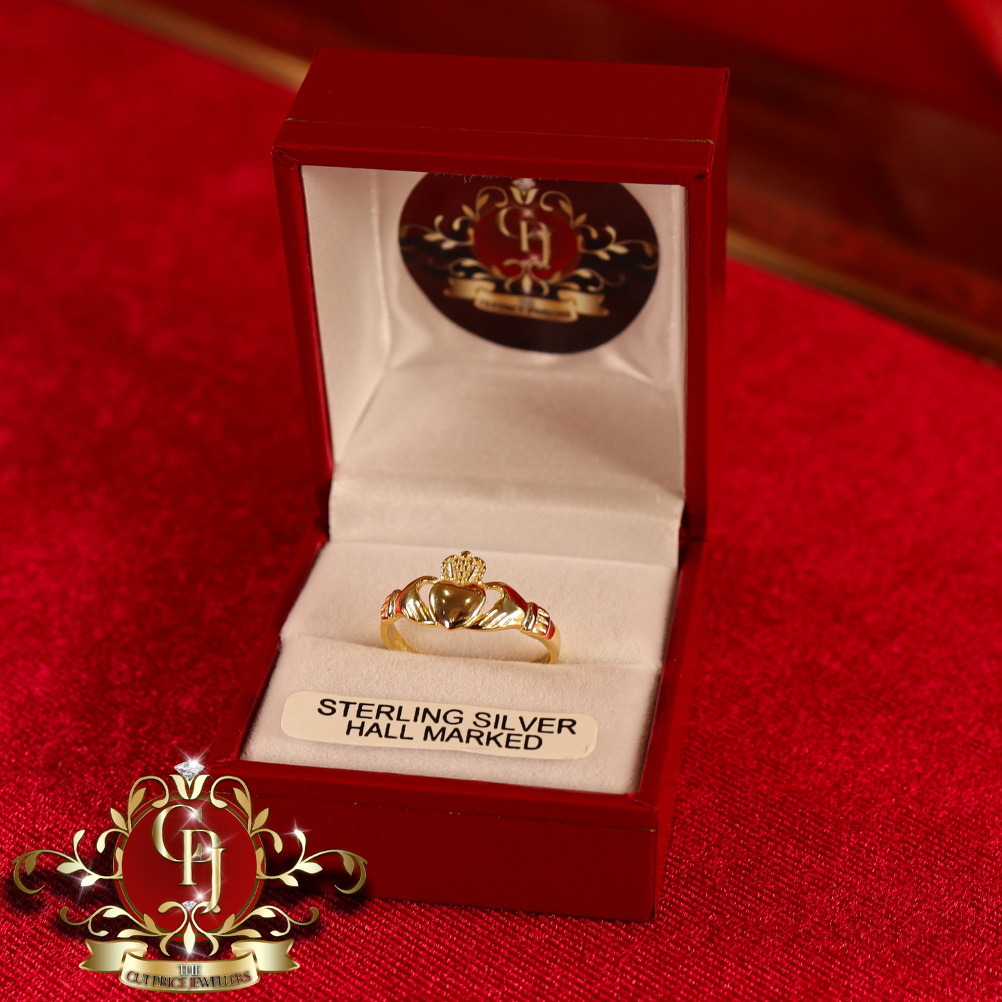 Gold-Plated Claddagh Ring | The Cut Price Jewellers