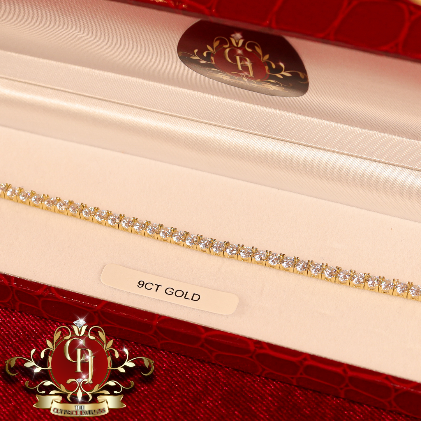 9ct Tennis Bracelet with Cubic Zirconia | The Cut Price Jewellers