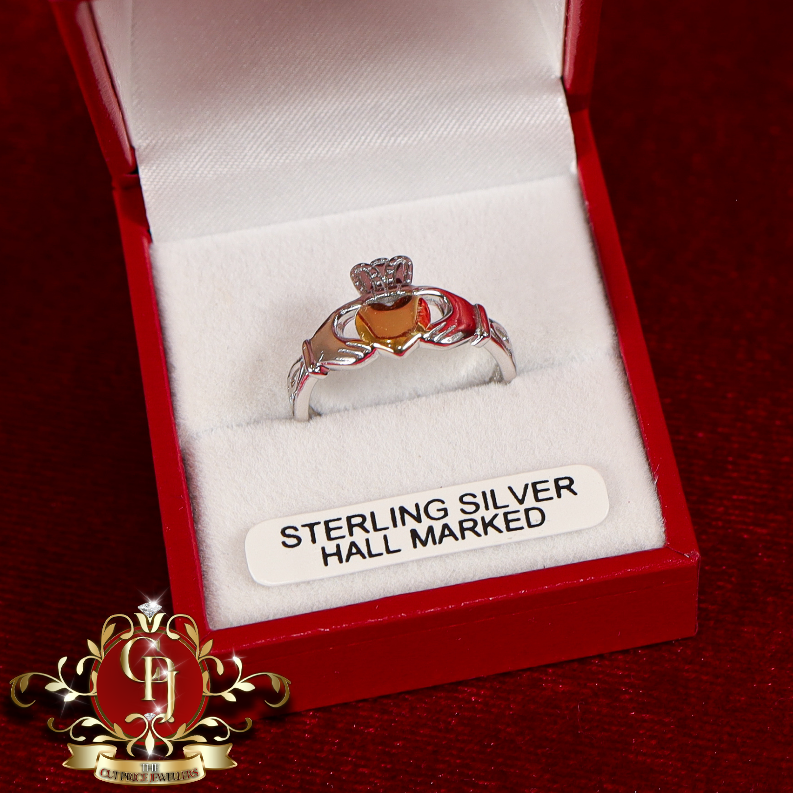 Two-Tone Sterling Silver Claddagh Ring