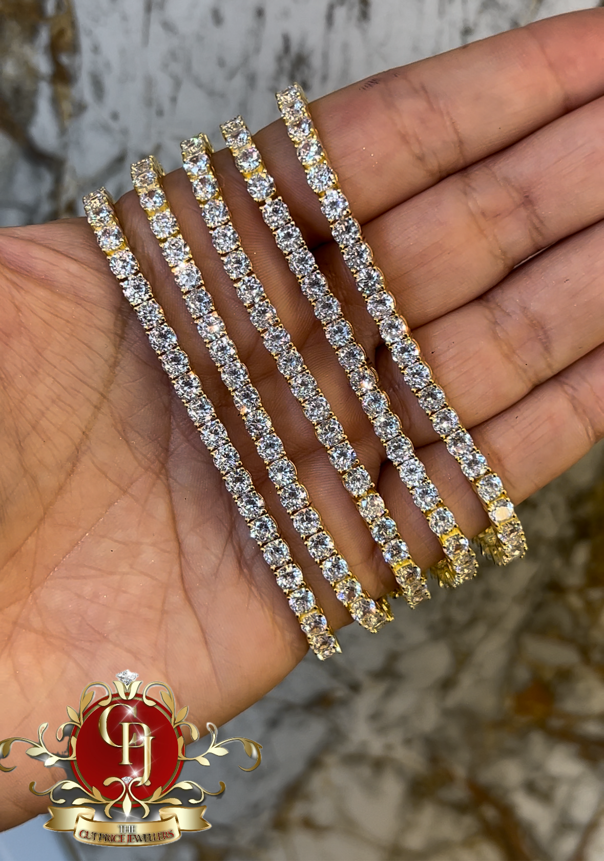 The "Layla" Gold-Plated Tennis Bracelet