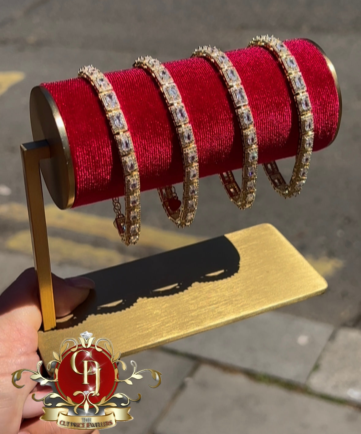Gold Plated "Diana" Tennis Bracelet
