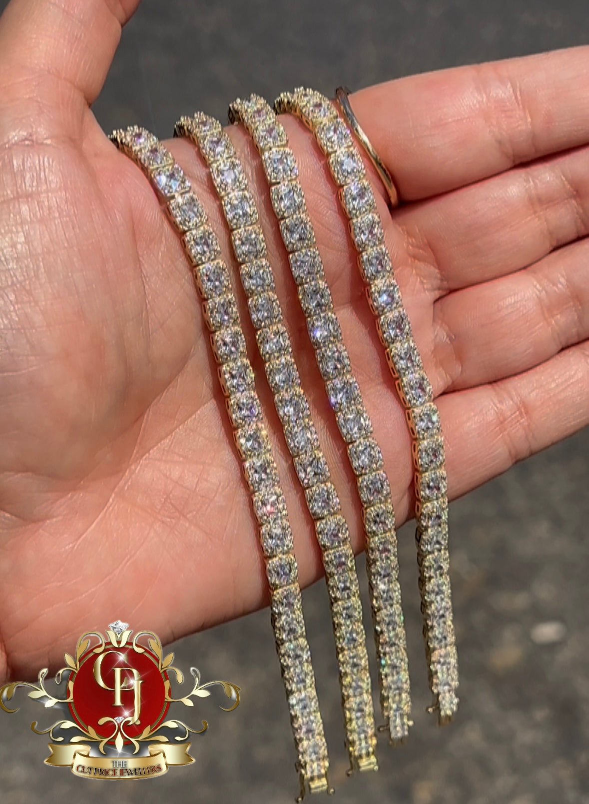 The Louisa Gold Plated Tennis Bracelet