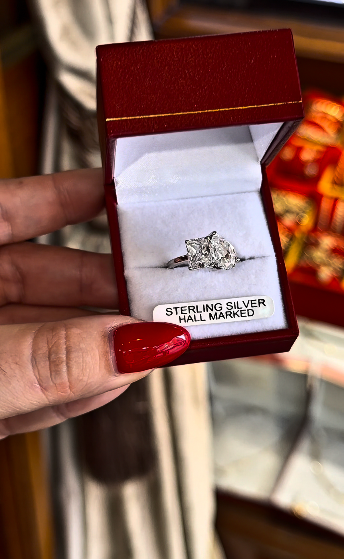 Toi et Moi Sterling silver ring.