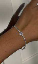 The Hallie heart tennis bracelet