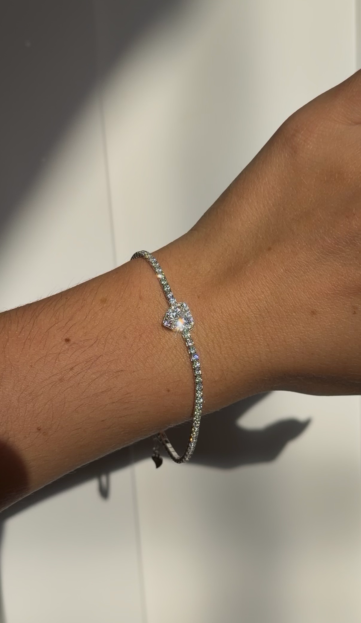 The Hallie heart tennis bracelet