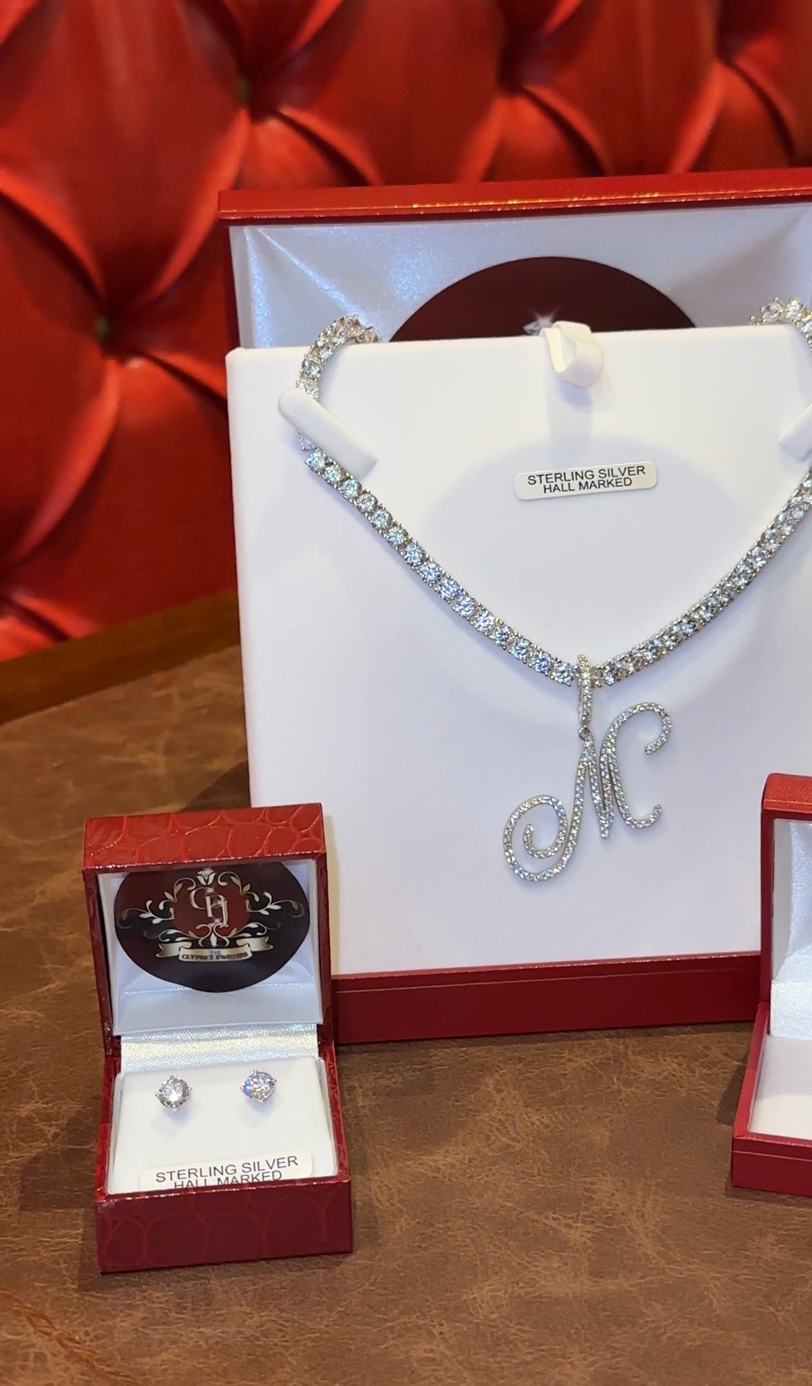 Tennis Set Including Initial Pendant