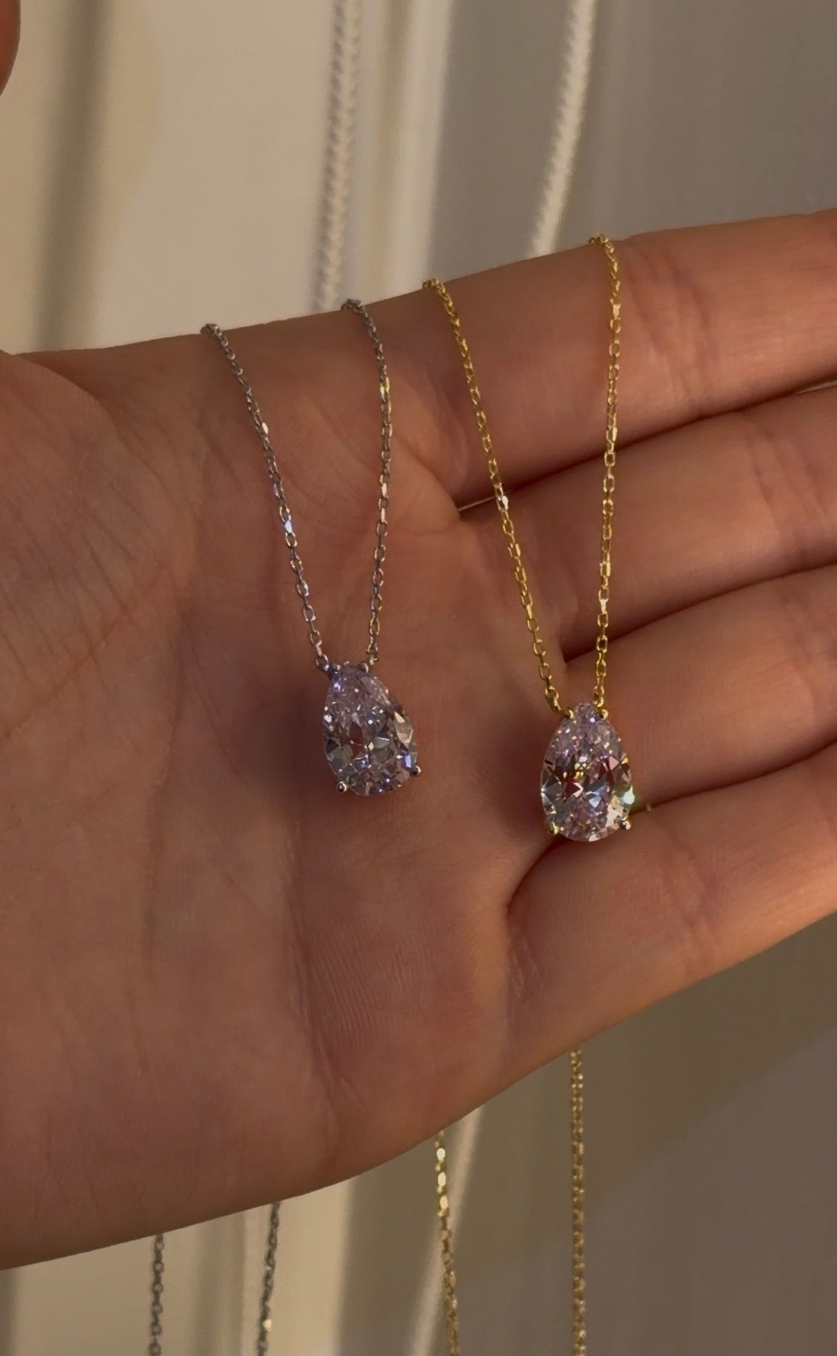 The Celine pear drop chain
