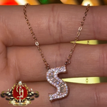 Baguette Initial Pendants
