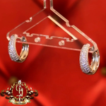 Sterling Silver CZ Hoops